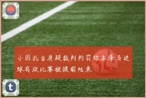 小因扎吉质疑裁判判罚称本泽马进球有效比赛被提前结束